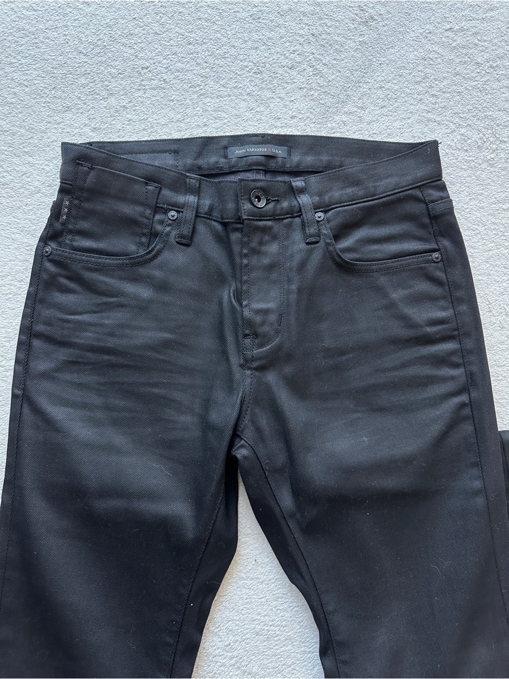 John Varvatos Bowery Slim Straight Jeans 28x32 Black NWOT - Picture 10 of 13